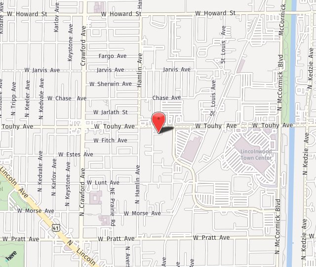 Location Map: 3725 W. Touhy Ave. Lincolnwood, IL 60712